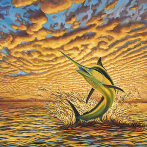 Black Marlin painting by Paul Elder