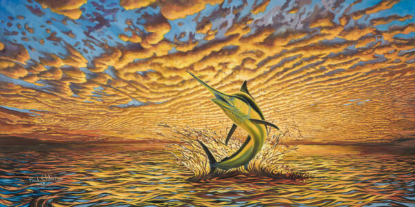 Black Marlin painting by Paul Elder