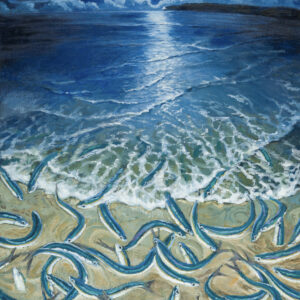 Moonlight Grunion painting by Paul Elder