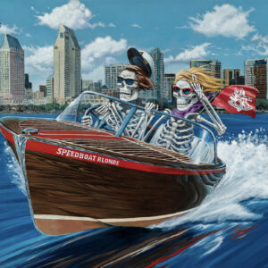 Speedboat painting by Paul Elder